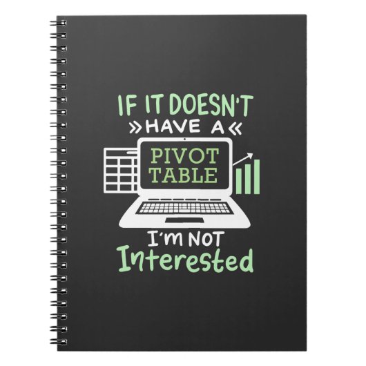 Accountant heeft een draaitabel notitieboek (Voorkant)