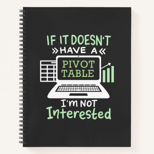 Accountant heeft een draaitabel notitieboek (Voorkant)