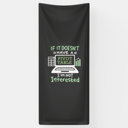 Accountant heeft een draaitabel spandoek (Verticaal)