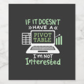 Accountant heeft een draaitabel wijn etiket (Enkel label)