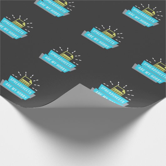 Accountant Hobby is spreadsheets Cadeaupapier (Hoek)