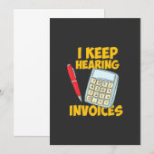 Accountant hoort voortdurend facturen kaart (Voorkant / Achterkant)
