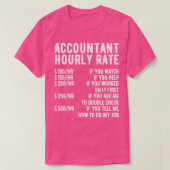 Accountant: Hourly Rate Funny Accountant CPA Analy T-shirt (Design voorkant)