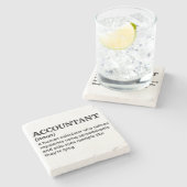 Accountant Humor Gift Stenen Onderzetter (Zijkant)