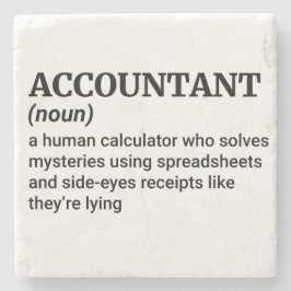 Accountant Humor Gift Stenen Onderzetter