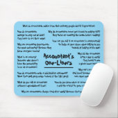 Accountant Humor grapt grappig boekhouden Mousepad Muismat (Met muis)