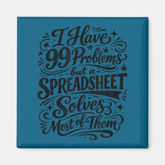 Accountant humor spreadsheet data-analist magneet (Voorkant)