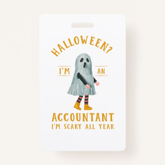 Accountant I_M Scary Het hele jaar CPA Halloween A Badge (Voorkant)