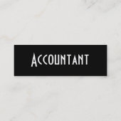 Accountant I-profielkaart Mini Visitekaartje (Achterkant)