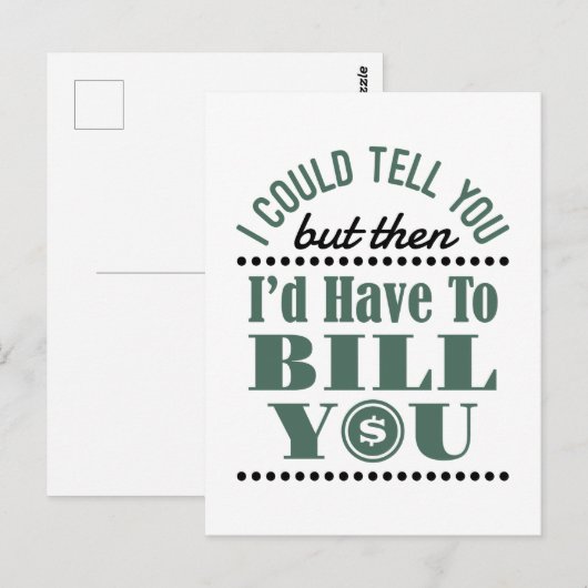 Accountant, ik kan het vertellen, maar dan heb ik briefkaart (Voorkant / Achterkant)