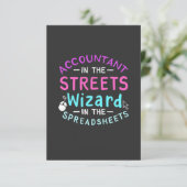 Accountant in de straten bedankkaart (Staand voorkant)