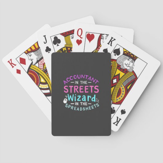Accountant in de straten pokerkaarten (Achterkant)