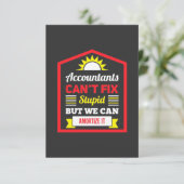 Accountant kan het herstellen bedankkaart (Staand voorkant)