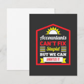 Accountant kan het herstellen bedankkaart (Voorkant / Achterkant)