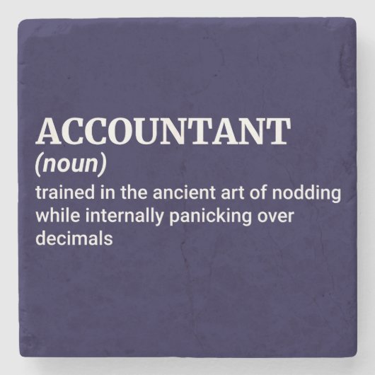 Accountant Kantoor Decor Stenen Onderzetter (Voorkant)