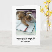 Accountant Kat Wenskaart Kaart (Gele Bloem)