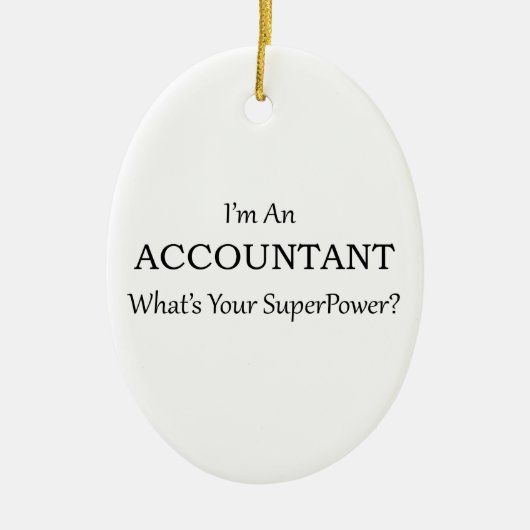 Accountant Keramisch Ornament (Voorkant)