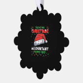 Accountant Kerstverlichting Pyjama Shirt Ornament Kaart (Links)