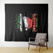 Accountant Kerstverlichting Pyjama Shirt Wandkleed (In Situ (horizontaal))