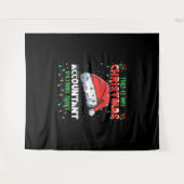 Accountant Kerstverlichting Pyjama Shirt Wandkleed (Voorkant (horizontaal))