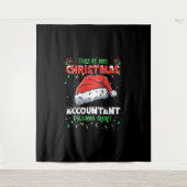 Accountant Kerstverlichting Pyjama Shirt Wandkleed (Voorkant)