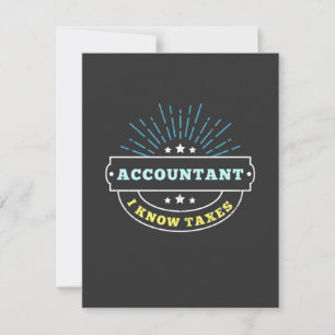 Accountant Know Taxes Bedankkaart