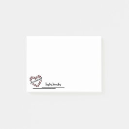 Accountant Leopard Heart Lijst Wit 4"x3" Post-it® Notes