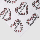 Accountant Leopard Heart Lijst Wit Tissuepapier (Detail)