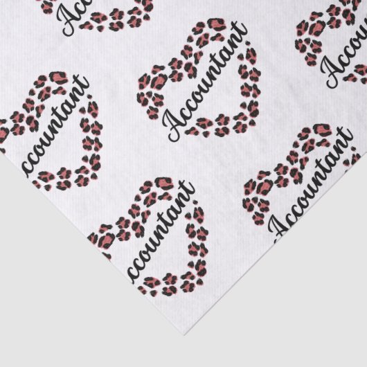 Accountant Leopard Heart Lijst Wit Tissuepapier (Detail)