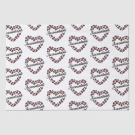 Accountant Leopard Heart Lijst Wit Tissuepapier