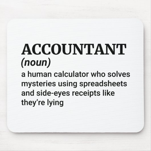 Accountant Life - Grappige definitie Muismat (Voorkant)