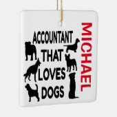 Accountant loves HoS CUSTOM Keramisch Ornament (Rechts)