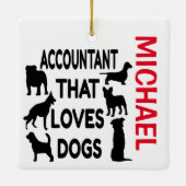 Accountant loves HoS CUSTOM Keramisch Ornament (Achterkant)