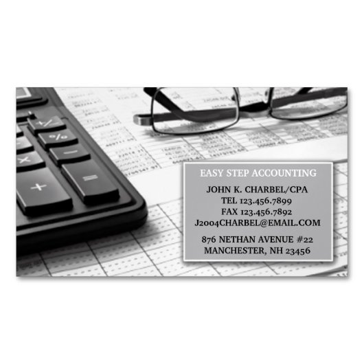 Accountant Magnetisch Visitekaartje (Voorkant)