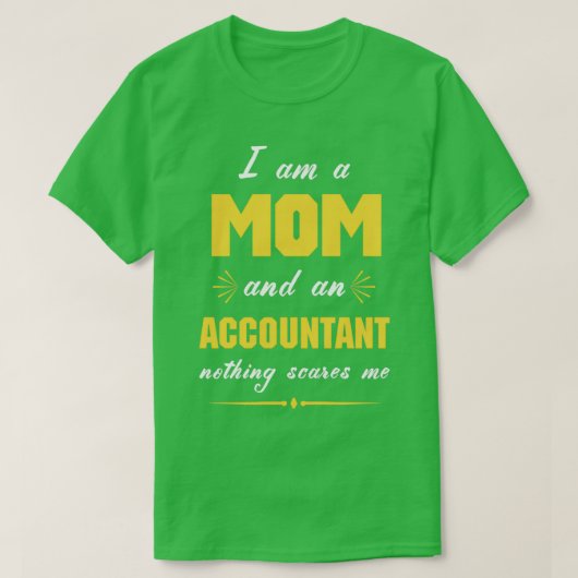 Accountant mam Proud Mam T-shirt (Design voorkant)