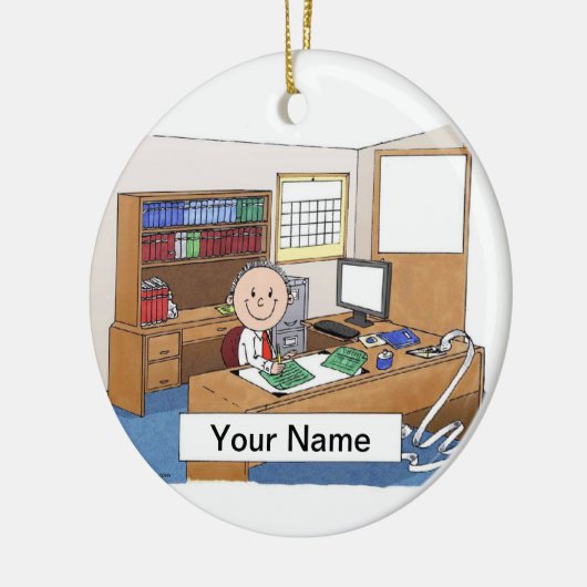 Accountant: man keramisch ornament (Links)