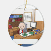 Accountant, man - persoonlijke Cartoon cadeau Keramisch Ornament (Links)