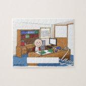 Accountant, man - persoonlijke Cartoon cadeau Legpuzzel (Horizontaal)