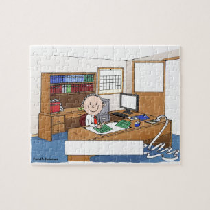 Accountant, man - persoonlijke Cartoon cadeau Legpuzzel