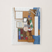 Accountant, man - persoonlijke Cartoon cadeau Legpuzzel (Verticaal)