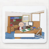Accountant, man - persoonlijke Cartoon cadeau Muismat (Voorkant)