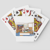 Accountant, man - persoonlijke Cartoon cadeau Pokerkaarten (Achterkant)