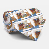 Accountant, man - persoonlijke Cartoon cadeau Stropdas (Opgerold)