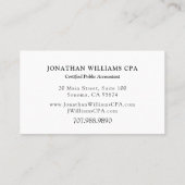 Accountant Marmeren Goud Typografie Visitekaartje (Achterkant)