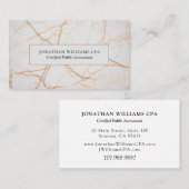 Accountant Marmeren Goud Typografie Visitekaartje (Voorkant / Achterkant)