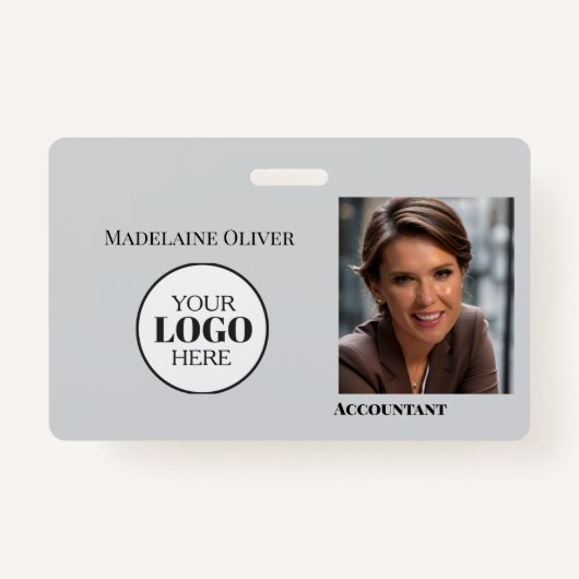 Accountant Medewerker ID Foto GreyLogo Badge (Voorkant)