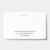 Accountant Medewerker ID Foto Zwart Wit Logo Badge (Achterkant)