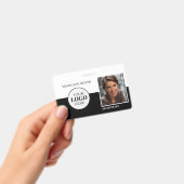 Accountant Medewerker ID Foto Zwart Wit Logo Badge (Handheld)
