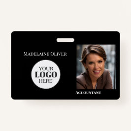 Accountant Medewerker ID Foto Zwarte Logo Badge