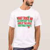 Accountant met Kerstmis Cruel en Funny Joke Slogan T-shirt (Voorkant)